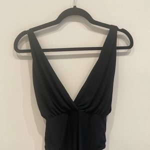 Dor L Dor black V neck body suit